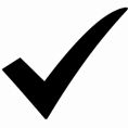 black checkmark