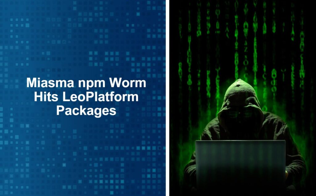 Computer hacker with code