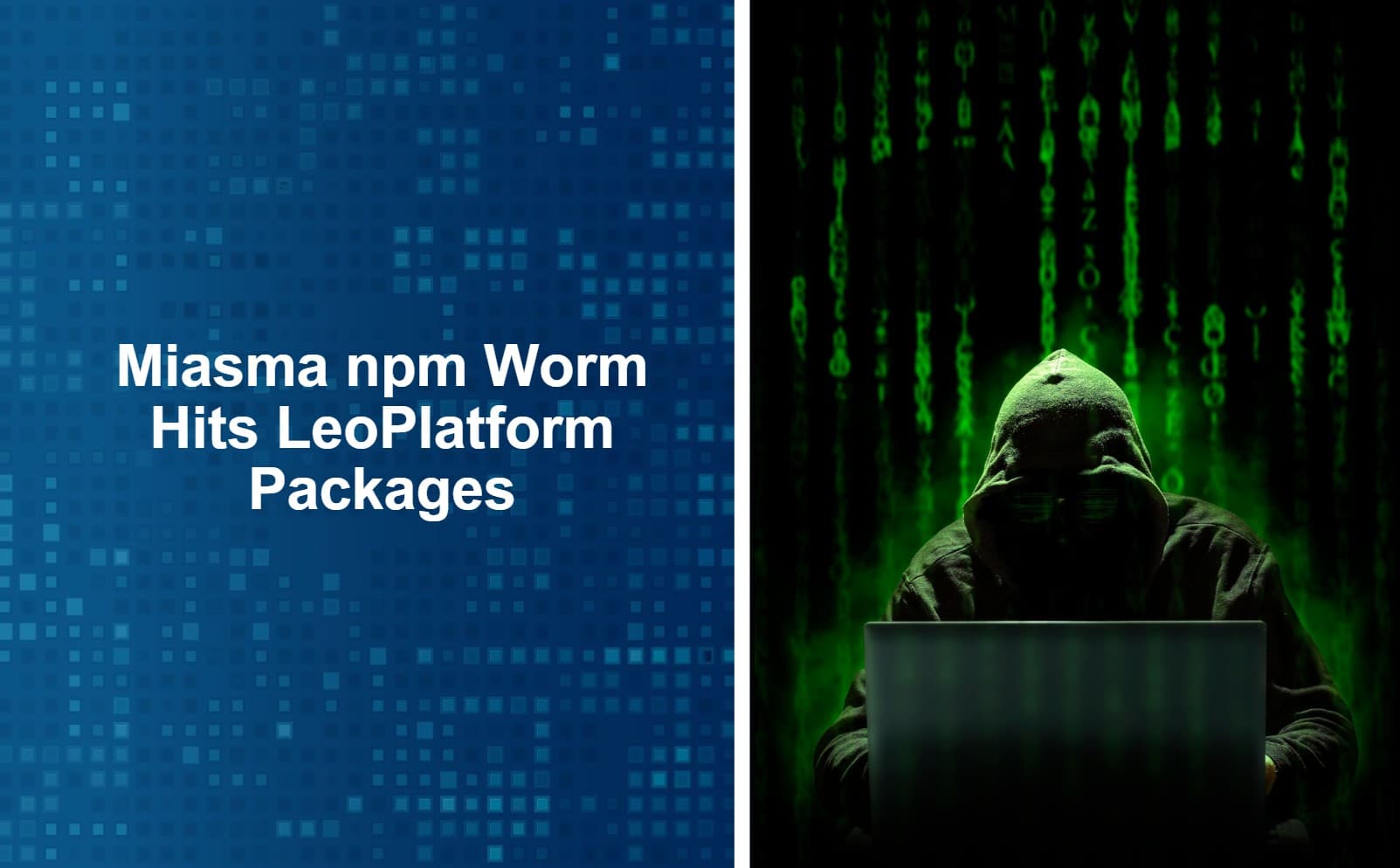 Computer hacker with code