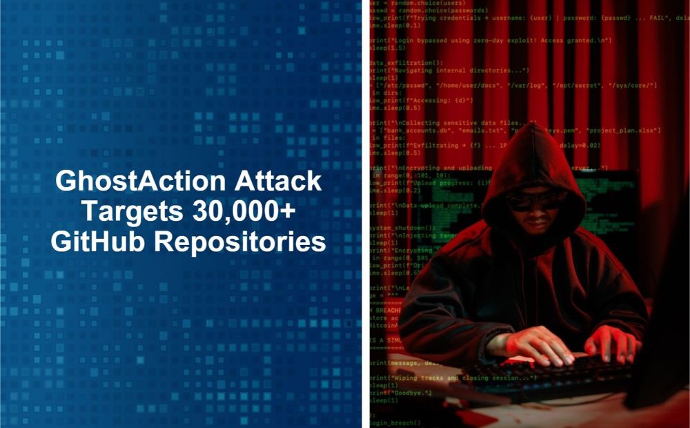 hacker with red background and code falling